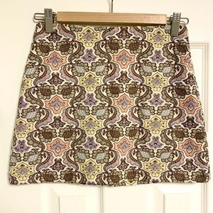 Zara Embroidered Mini Skirt